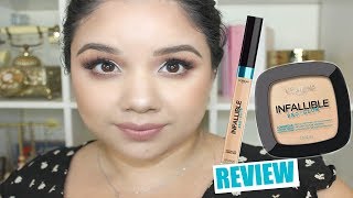 NEW Loreal Infallible Pro Glow Concealer  Powder  Review  Demo [upl. by Aralc]