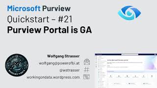 Microsoft Purview Quickstart 21  The New Purview Portal purviewmicrosoftcom is GA [upl. by Peltier]