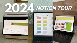 Get Organized for 2024 in Notion 💻✨ FULL planner tour [upl. by Yelrehs]