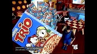 Spot  TRIO NESTLÈ cereali Caramello Miele Vaniglia 1993 ita [upl. by Datha]