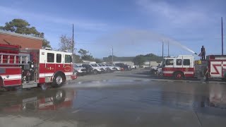 Beaufort Fire Department christens new truck [upl. by Nylime]