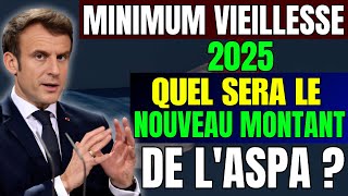 Minimum vieillesse 2025  quel sera le nouveau montant de lAspa [upl. by Ytsur256]