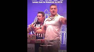 Levan Saginashvili took revenge from Krasimir 🦾🥶 levansaginashvili armwrestling shortsvideo [upl. by Ahseat]