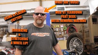 MGB GT Restomod Metal Fab More Teardown PLASMA CUTTING [upl. by Ijies]