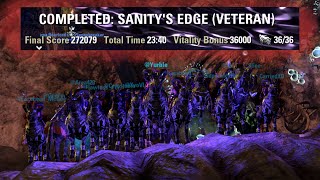 ESO Mindmender Healing  Floor Lords  Sanitys Edge No DeathHard ModeSpeedrun [upl. by Llirred]