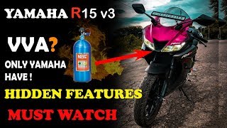 Hidden Features  Yamaha R15 v3  top 5  motovlog  letest technology [upl. by Erdna]