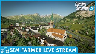 Sim Farmer Live Stream On Erlengrat FS22 Making Silage amp Prepping Fields [upl. by Nehtanoj]