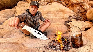 SOLO CAVE Camping  Foraging For Food Fishing amp Fire Cooking [upl. by Reg564]