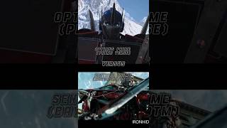 Optimus Prime Prime Verse vs Sentinel Prime BayverseDOTM transformers short versus [upl. by Charpentier]