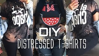 DIY Distressed Tshirt [upl. by Selyn865]