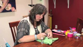 How to Affix Glitter to Clothing  Homemade Crafts [upl. by Leinoto383]