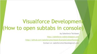 Visualforce Page Development11 [upl. by Epstein]