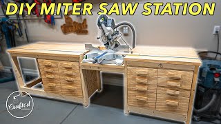 How to build an EASY DIY Miter Saw Station Stop Block ✔️ NO FENCE [upl. by Rebor]