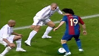 19 Year Old Messi Vs Roberto Carlos Cannavaro Ramos ● Lionel Messi vs Real Madrid 22102006 [upl. by Rasmussen471]