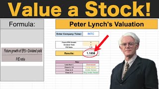 How Peter Lynch Values a Stock Peter Lynchs Valuation Tutorial [upl. by Hulbig]