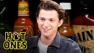 Tom Holland Calls for a Doctor While Eating Spicy Wings  Hot Ones [upl. by Jaco]