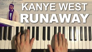 Kanye West  Runaway Piano Tutorial Lesson [upl. by Pilif]