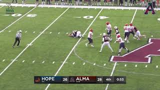 Alma College 2022 Football Highlights [upl. by Sheply]