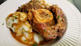 How to make Amazing Smothered Beef Shanks Poor mans oxtail Southern Comfort Food [upl. by Rahr]