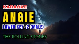 The Rolling Stones  Angie Karaoke Lower Key 2 Male [upl. by Annaej895]