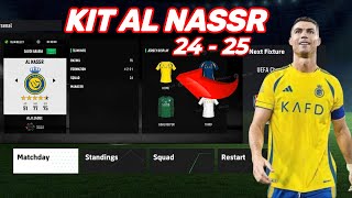 Kit Al Nassr 24  25  Fifa 16 mod Eafc 24 [upl. by Alitha434]