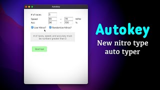 New nitro type AUTO TYPER  Autokey  works on MacWindows [upl. by Enileuqcaj510]