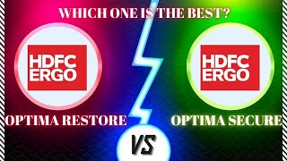 HDFC ERGO Optima Secure VS Optima Restore  Which one is BetterBest Mediclaim policy hdfcergohdfc [upl. by Natalina]