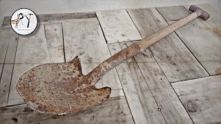 Rusty Shovel RestorationConstruction Tool Restoration [upl. by Novak]