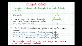 Triunghiuri particulare isoscel echilateral freptunghicMatematica  GeometrieEvaluare nationala [upl. by Kcirdez]