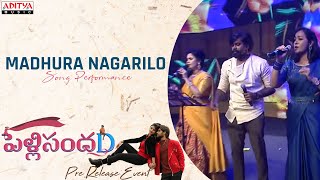 Madhura Nagarilo Song Performance  PelliSandaD PreRelease Event  Roshann SreeLeela [upl. by Fidele329]