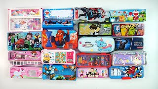 stationery collection hello kitty gamesnakedoreamon blueunicorn pouchpaino pencil box [upl. by Marjie]