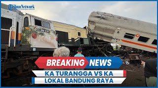 Kecelakaan Kereta KA Turangga Vs KA Lokal Bandung Raya Hari Ini Lokomotif Ringsek [upl. by Ater]