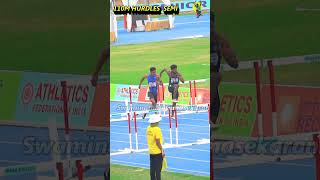 110mhurdles shorts athletics athleticsfederationofindia athleticschampionships [upl. by Aizek]