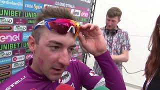 Elia Viviani  intervista postgara  Tappa 2  Giro dItalia 2018 [upl. by Dolloff700]