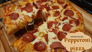 Homemade Pepperoni Pizza  Just Being Us [upl. by Nnaylime]