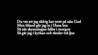 Björn Afzelius  Två Ljus Lyrics On Screen [upl. by Aiveneg]