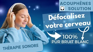 Acouphènes Solution Thérapie sonore 100  pur bruit blanc [upl. by Brett273]