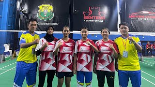 KEPRI VS JAMBI beregu putri bulutangkis PRAPOPNAS 2024 sumbar [upl. by Okin]