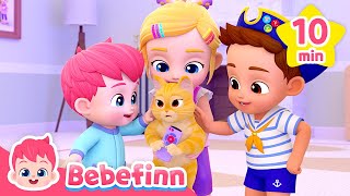 🐱 Hide and Seek with The Troublemaker Cat BooㅣKids Animal Song CompilationㅣBebefinn Nursery Rhymes [upl. by Notnad]