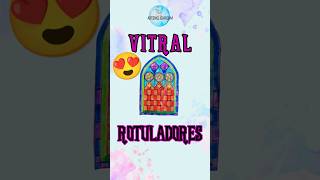 Fabulosos Vitrales con Rotuladores arte proyectosdiy vitral [upl. by Cuthburt]