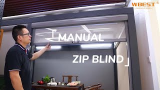 🌟 Upgrade Your Outdoor Space with WBESTSHADE Manual Zip Blind 🌟wbestshade louverpergola pergola [upl. by Yrekaz]