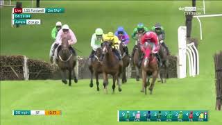 Loose horse crashes into the winner 2 times great sit by the Jockeys Fontwell 8 September 2024 [upl. by Uahsoj]