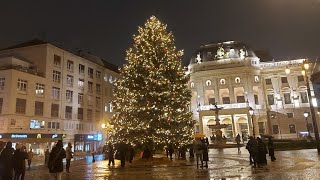 NightChristmas Market Bratislava Slovakia [upl. by Honeyman]