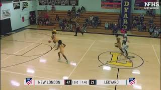 New London Basketball Highlights vs Ledyard High School 2624 [upl. by Nyliuqcaj]