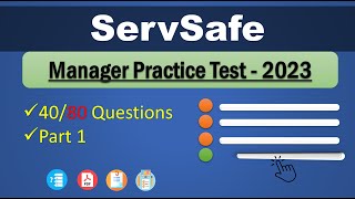 ServSafe Manager Practice Test 2023  Part 1 Questions 140 📚🍴 80 Questions Answers [upl. by Maris]