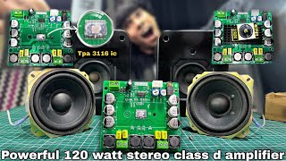 120 watt stereo amplifier board with Tpa 3116d2 genuine audio IC by Texas Instrument  Full Review🥵 [upl. by Asina811]