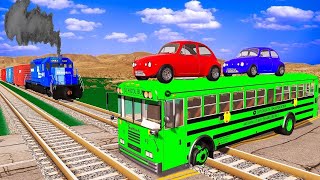 TRANSPORTING PIXAR CARS amp FRUITS WITH COLORED amp JOHN DEERE vs CLAAS vs TRACTORS  BeamNGdrive 962 [upl. by Odraner]