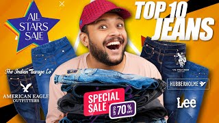 10 BEST JEANSDENIMPANTS FOR MEN 🔥 Ajio All Stars Sale  Jeans Haul Review 2023  ONE CHANCE [upl. by Philine155]