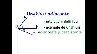 Unghiuri adiacente Bisectoarea unui unghi TEORIE unghiuri bisectoare [upl. by Ahsiened]