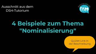 🚀Nominalisierung Nominalstil  Verbalisierung Verbalstil dshprüfung [upl. by Sontich515]